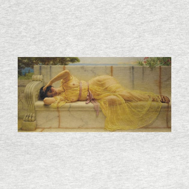 Girl in Yellow Drapery by John William Godward by Classic Art Stall